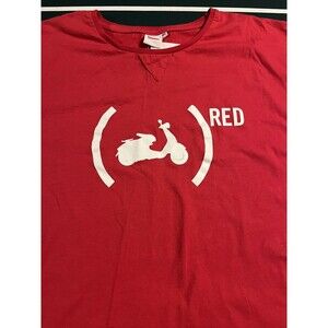Men’s Vespa Product Red Short Sleeve Graphic Print T-Shirt 3XL Italian Scooter
